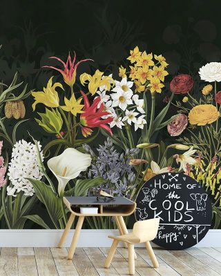 Happy Spring Flowers Floral Wallpaper