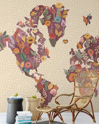 Harvest Garden World Botanical Wallpaper
