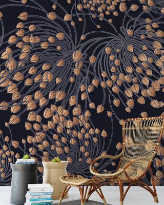 Herbs in Love Botanical Wallpaper