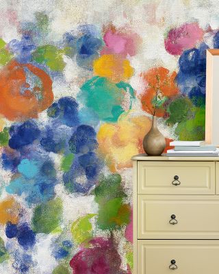 Hydrangea Bouquet I on Canvas Floral Wallpaper