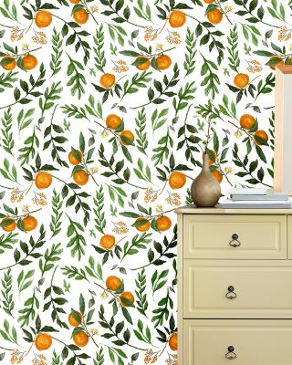 I See Oranges Botanical Wallpaper