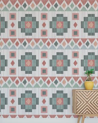 Ikat Pattern II Abstract Wallpaper