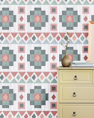 Ikat Pattern II Abstract Wallpaper