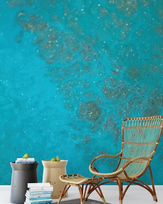Imagine Blue Abstract Wallpaper