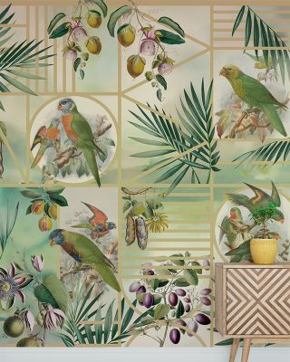 In the Conservatory Botanical Wallpaper
