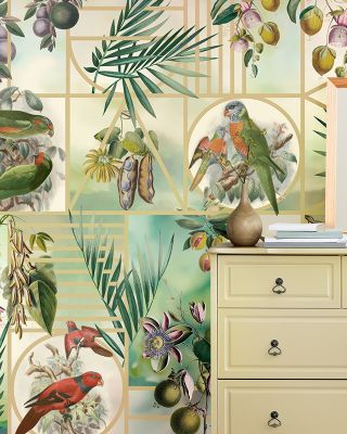 In the Conservatory Botanical Wallpaper