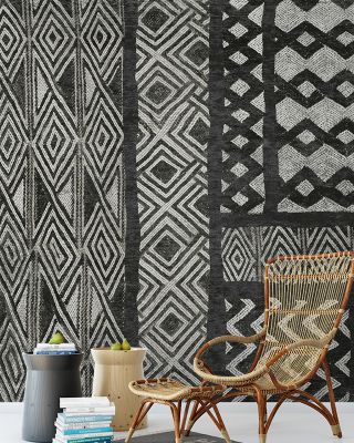 Kuba Abstract Black & White Wallpaper