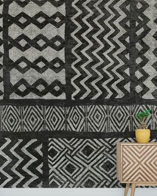 Kuba Abstract Black & White Wallpaper