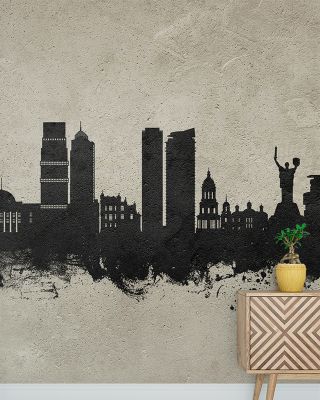 Kyiv Ukraine Skyline Concrete Wallpaper