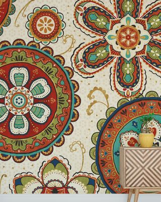 La Vida Medallion Patterned Wallpaper