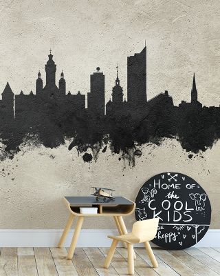 Leipzig Germany Skyline Concrete Wallpaper