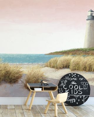Lighthouse By The Sea Coastal Wallpaper
