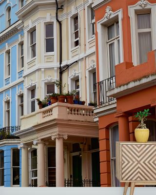 London Portobello Road Market Scenic Wallpaper