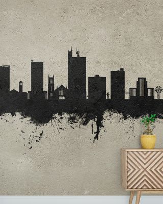 Lubbock Texas Skyline Concrete Wallpaper