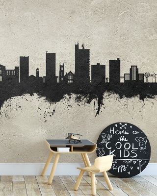 Lubbock Texas Skyline Concrete Wallpaper