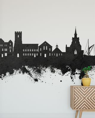 Maldon England Skyline Black & White Wallpaper