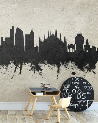 Milan Italy Skyline Concrete Wallpaper