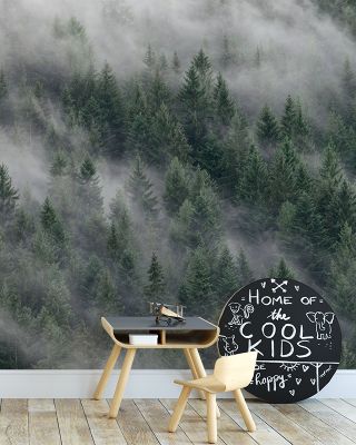 Misty Hill Side Scenic Wallpaper