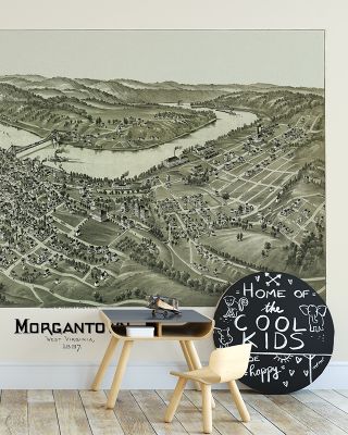 Morgantown 1897 Vintage Wallpaper
