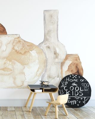 Neutral Vases Vibes Abstract Wallpaper