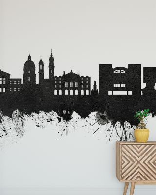 Nice France Skyline Black & White Wallpaper