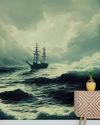 Night Sailing Scenic Wallpaper
