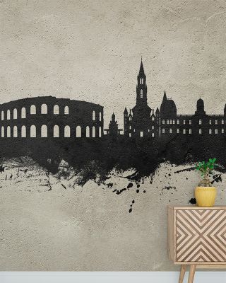 Nîmes France Skyline Concrete Wallpaper