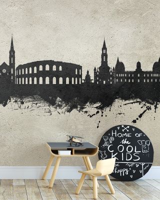 Nîmes France Skyline Concrete Wallpaper