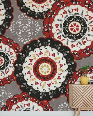 Otomi Farm XV Folk Art Wallpaper