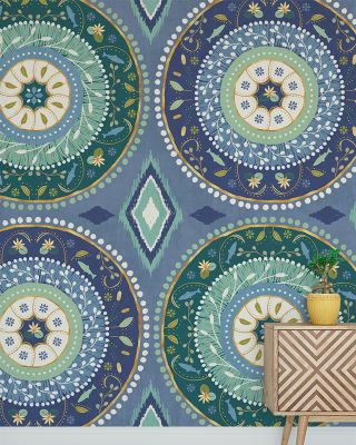 Otomi Lake X Folk Art Wallpaper