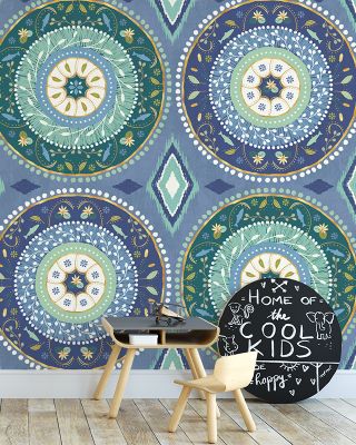 Otomi Lake X Folk Art Wallpaper