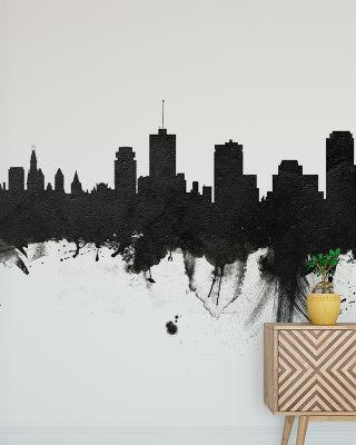 Ottawa Canada Skyline Black & White Wallpaper