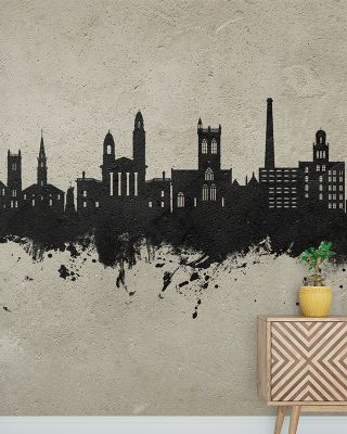 Paisley Skyline Concrete Wallpaper