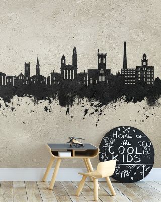 Paisley Skyline Concrete Wallpaper