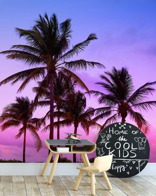 Palm Trees in Miami South Beach Scenic Wallpaper