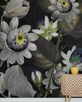 Passifloras Emerging Calm Floral Wallpaper