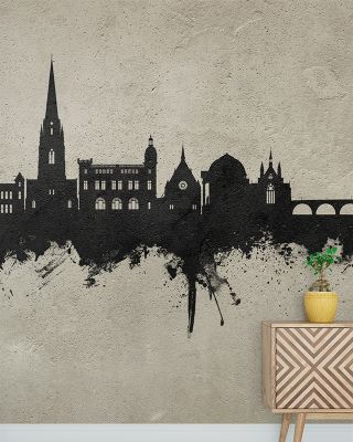 Perth Scotland Skyline Concrete Wallpaper
