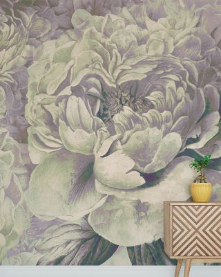 Pions Dream Floral Wallpaper