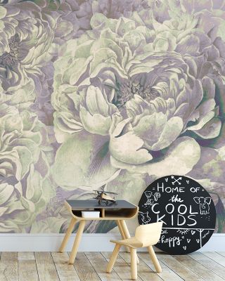 Pions Dream Floral Wallpaper
