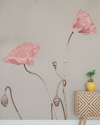 Poppies Floral Wallpaper