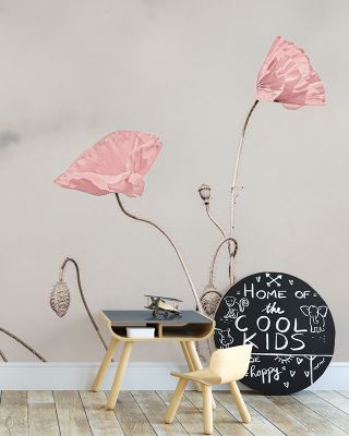 Poppies Floral Wallpaper