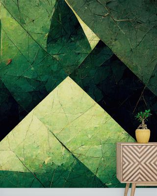 Reduced Mountains Green Scenic Wallpaper