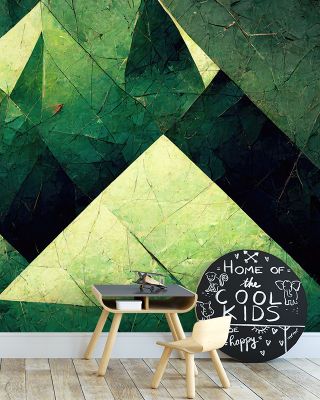 Reduced Mountains Green Scenic Wallpaper