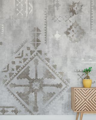 Scandinavian Mood I Silver Abstract Wallpaper