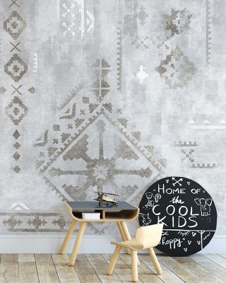 Scandinavian Mood I Silver Abstract Wallpaper