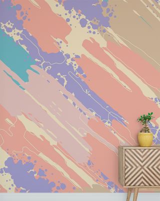 Shape And Splash Diagonal Abstract Wallpaper