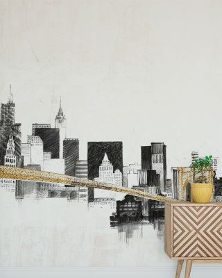 Skyline Crossing Abstract Wallpaper