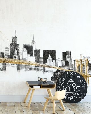 Skyline Crossing Abstract Wallpaper