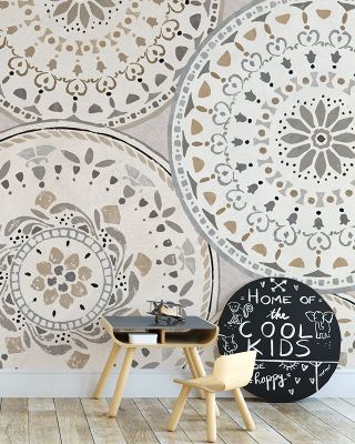 Spanish Impressions Gray Abstract Wallpaper