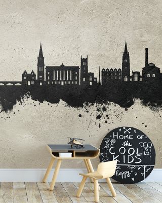 Stamford England Skyline Concrete Wallpaper
